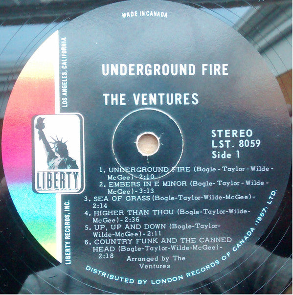 The Ventures – Underground Fire -1969-Rock Style: Blues Rock, Classic Rock (vinyl)