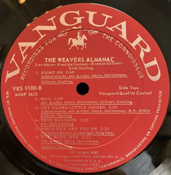 The Weavers – The Weavers' Almanac - Feb 1962 (rare Vinyl