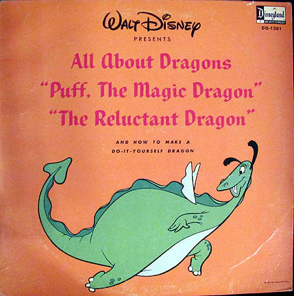 Thurl Ravenscroft – Walt Disney Presents All About Dragons-1966 Children's Story (rare vinyl)