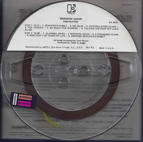 Tom Paxton – Morning Again - 1968-Folk Rock - Reel-To-Reel, 3 ¾ ips