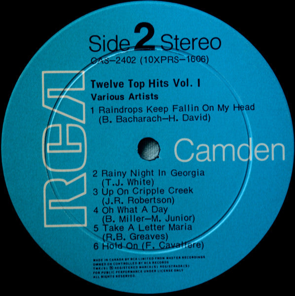 Twelve Top Hits Vol.1 - 1969 -Pop (vinyl)