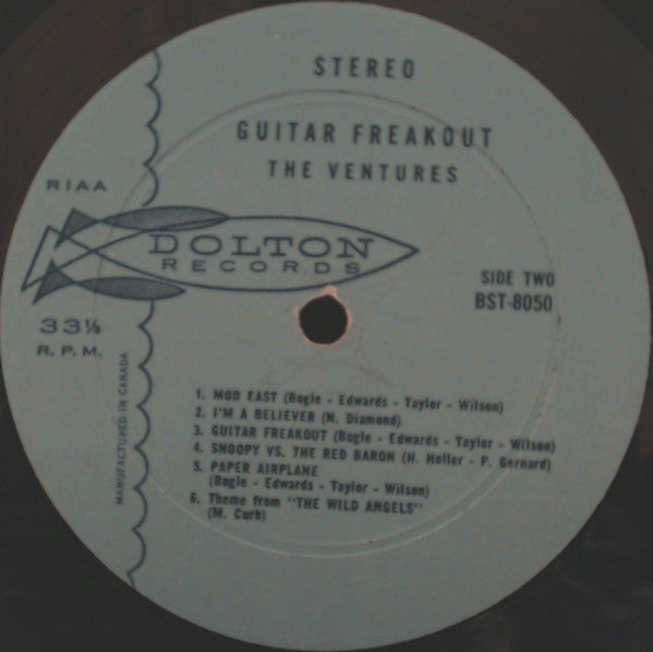 The Ventures – Guitar Freakout - 1967-Rock Style: Surf, Psychedelic Rock (Rare Vinyl)