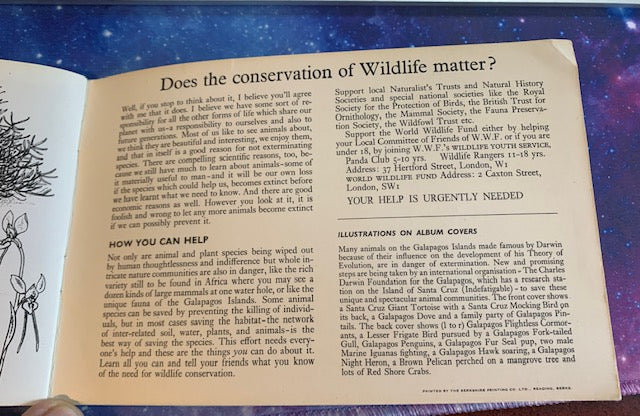 1963 BROOKE BOND PICTURE CARDS - WILDLIFE IN DANGER - COMPLETE BOOK & 1 - 50 CARDS