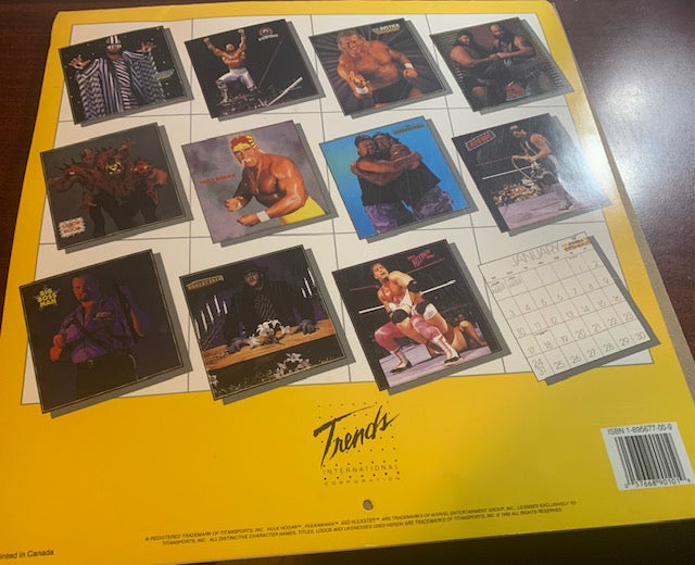 WWF Wrestling 1993 Superstars Calendar 11 3/4 ”X12 ”