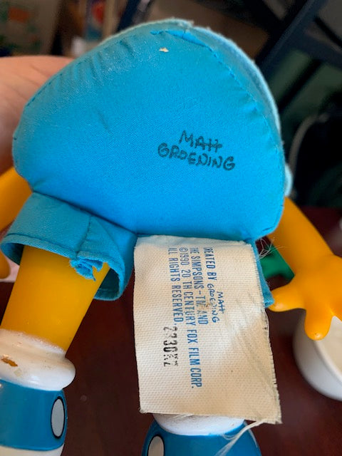 Vintage 1990 Bart Simpson Plush 10" Doll Matt Groening The Simpsons Dan Dee