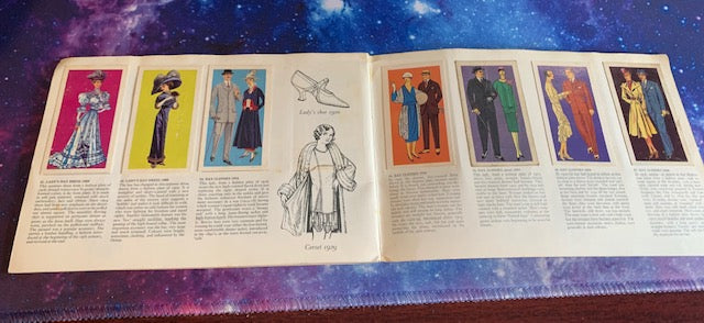 BRITISH COSTUME ~ BROOKE BOND PG TIPS TEA ~ 1-50 CARDS & BOOK - 1967 complete