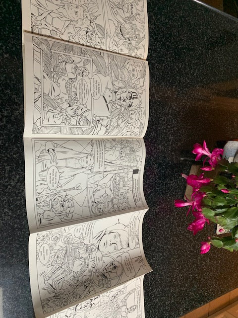 Star Wars An Ewok Adventure Golden Books 6-Panel Foldout 1997 Comics to Color