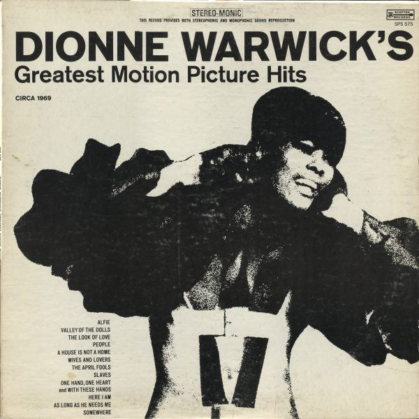 Dionne Warwick – Greatest Motion Picture Hits - 1969-Funk / Soul (vinyl)