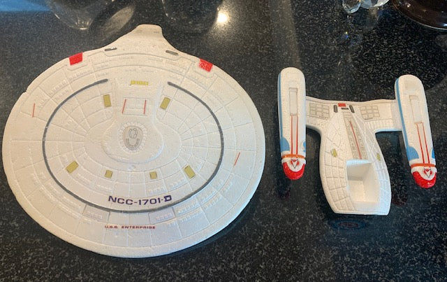 1993 Playmates Star Trek The Next Gen Starship Enterprise Glider Collector Ed # 45657