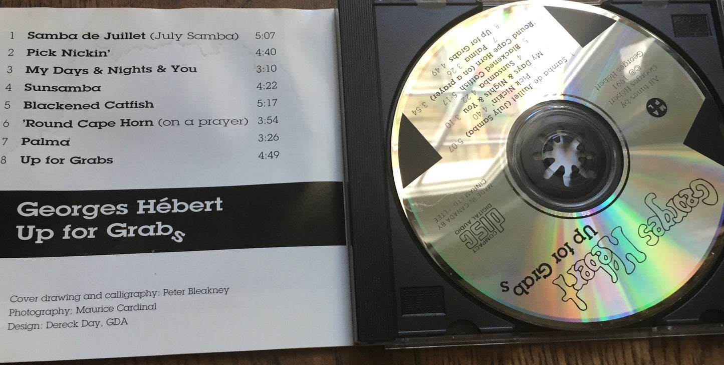 Georges Hebert - Up For Grabs - Rare 1991 Music CD (mint)