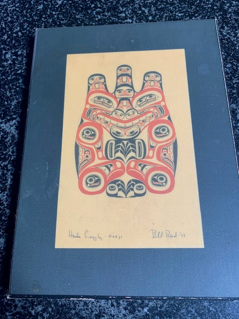 Bill Reid Laminated Custom plaque 8 X 11 ( Haida Grizzly )