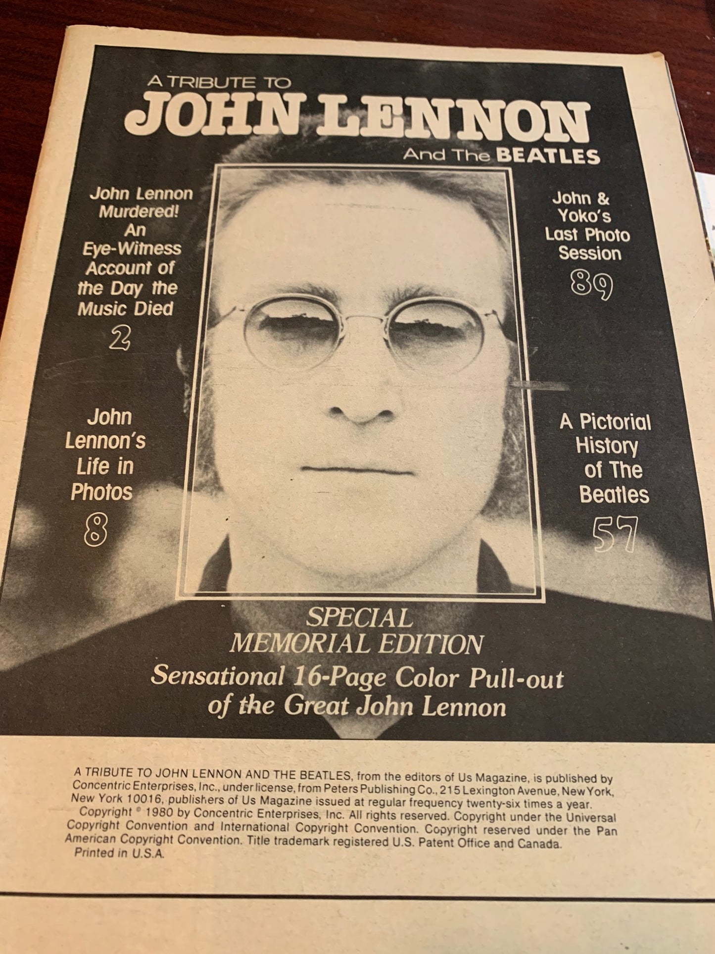 John Lennon - All You Need Is Love - 1980 Memorial Magazine & Bonus Magazine (No Cover)