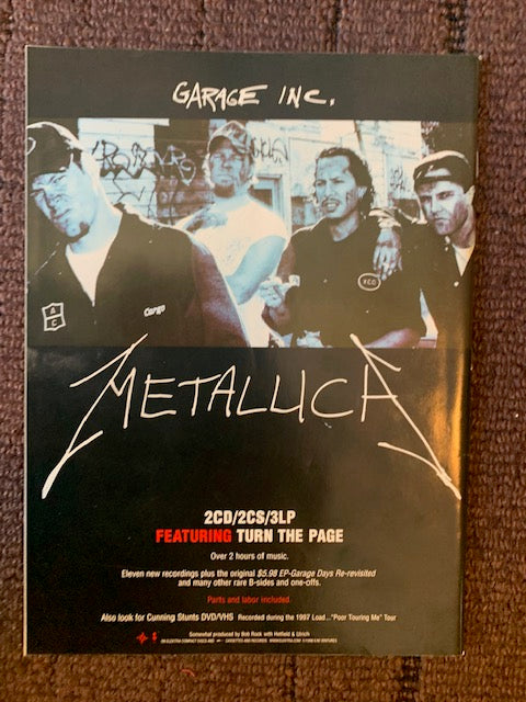 HIT PARADER Magazine Feb. 99 Marilyn Manson OZZY Metallica KISS Poster RARE