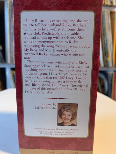 Hallmark Keepsake Ornaments - (2000) "Lucy Is Enceinte" I Love Lucy NIB