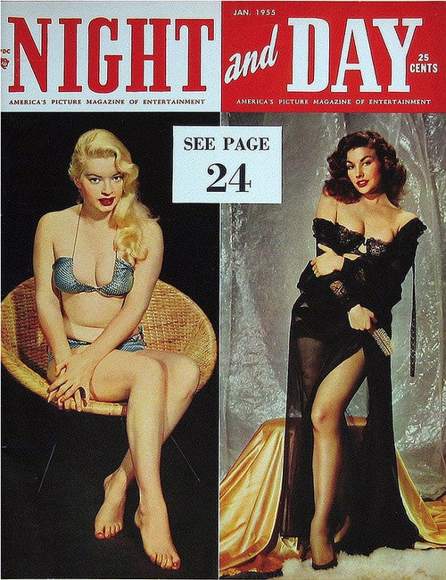 Night and Day Men's Magazines- 1953 -1959 (15 magazines in the lot ) Highly Collectible .