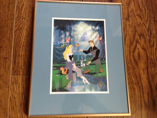 Walt Disney - Commemorative- Framed Lithograph - Sleeping Beauty