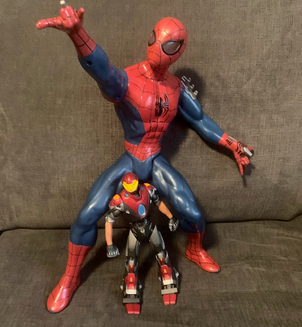 Spiderman- 16 " Action Figure & Bonus Small Iron Man