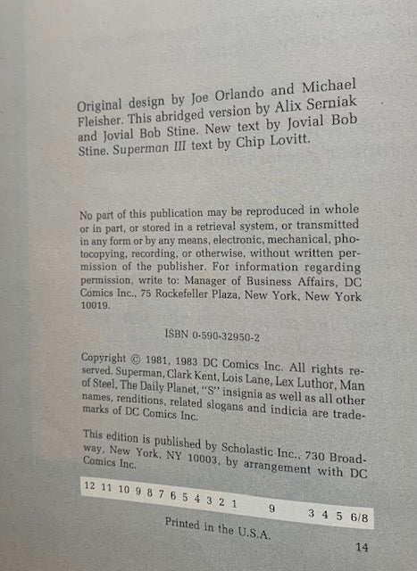 Vintage The Great Superman Movie Book! 1978 DC Comics Inc—Includes Poster Insert