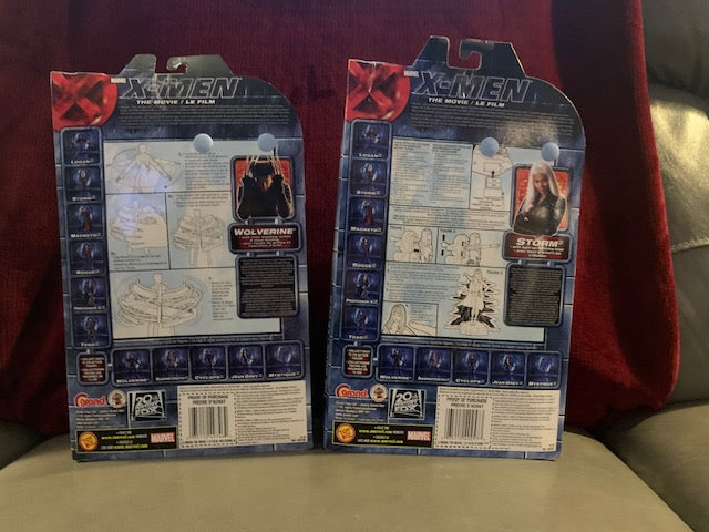 X-Men the Movie Storm Action Figures 2000 Toy Biz on Card NIP ( Only ) Wolverine Sold