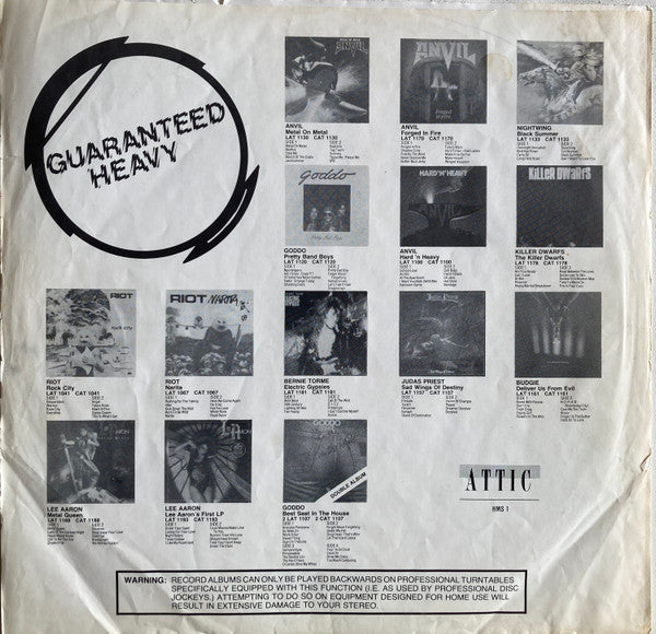 Roadrunner Sampler (1984, Canada, 2×Vinyl LP) — HEAVY 002