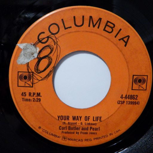 Carl Butler And Pearl  We'll Sweep Out The Ashes In The Morning - 1969-country (45 single)