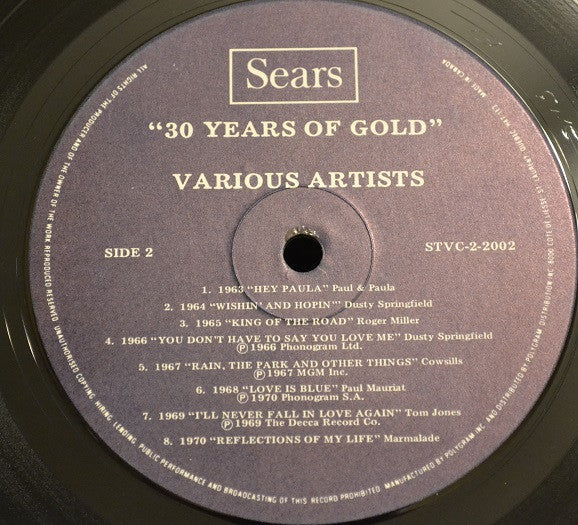 30 Years Of Gold - Dusty Springfield , Rod Stewart ,Sammy Davis ++ 2 lps- Jazz, Rock, Funk / Soul, Pop, Classical, Folk, World, & Country