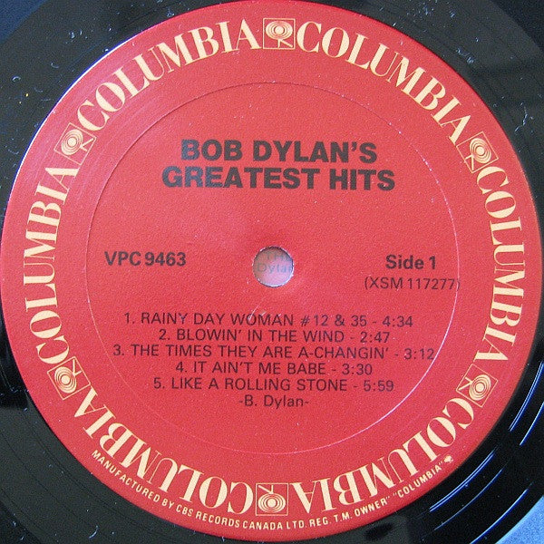 Bob Dylan ‎– Bob Dylan's Greatest Hits 1967-Folk Rock, Blues Rock, Classic Rock (vinyl) Near Mint With Poster !