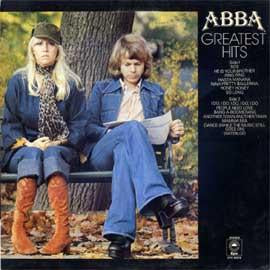 ABBA Greatest Hits -1976 Pop (vinyl) Awesome Copy! wrinkled back cover