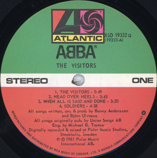 ABBA – The Visitors – 1981 – Pop / Synth-Pop (vinyl)