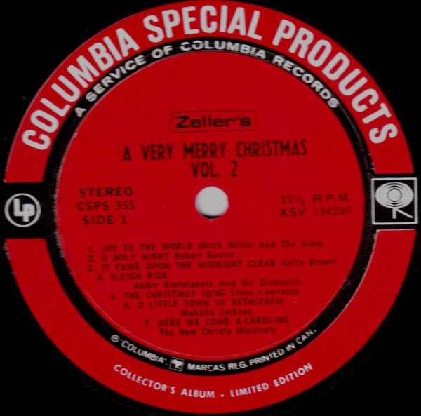 A Very Merry Christmas Volume 2 - 1963-Pop, VCountry, Christmas (Vinyl) Mint Copy !