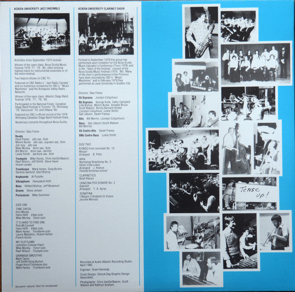 Acadia University Jazz Ensemble Acadia University Clarinet Choir  Jazz, Classical , Maritime (Vinyl) 1980 Mint
