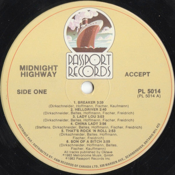 Accept – Midnight Highway 1983 (Heavy Metal / Compilation, Vinyl LP)