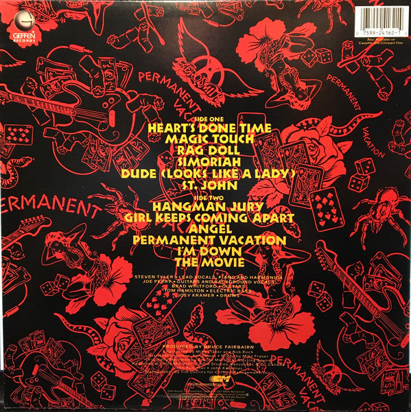 Aerosmith ‎– Permanent Vacation - 1987 - Hard Rock (vinyl) Near Mint w/ sleeve