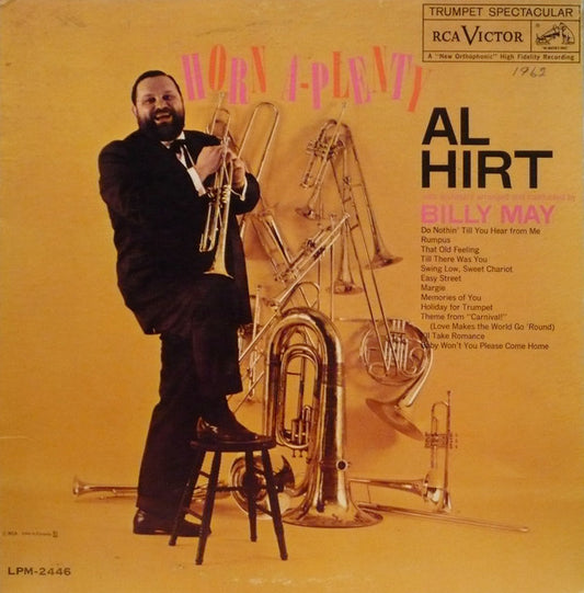 Al Hirt With Orchestra Arranged And Conducted By Billy May ‎– Horn A-Plenty-1962 -Dixieland Jazz (vinyl)