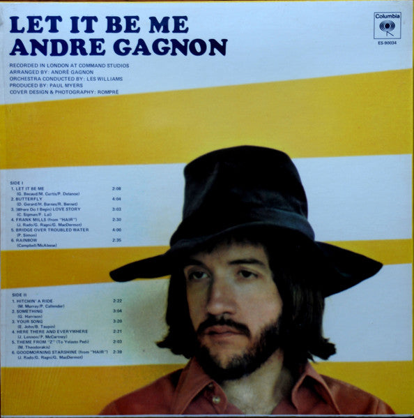André Gagnon – Let It Be Me (1971, Canada Vinyl LP) — Columbia ES‑90034 Mint