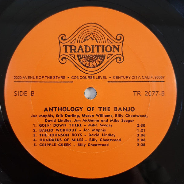 Anthology of the Banjo (Folk/Bluegrass, Vinyl LP) Tradition TR‑2077 Mint