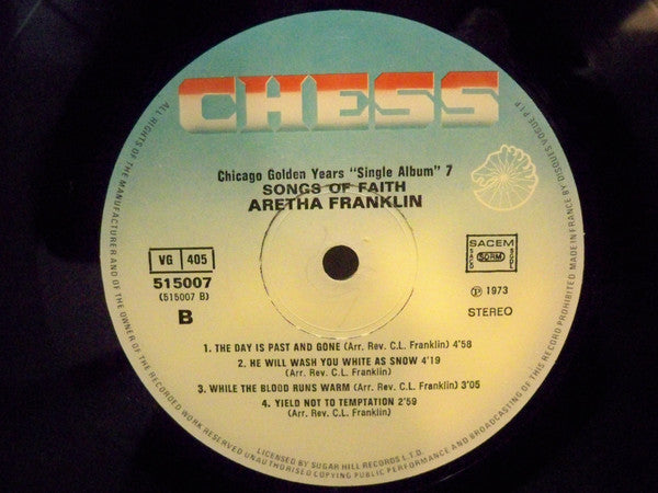 Aretha Franklin ‎– Songs Of Faith - 1981-Blues Style: Gospel ( Rare Vinyl )