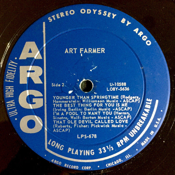 Art Farmer – Art - 1960-Jazz Style: Hard Bop (vinyl) Extremely Rare