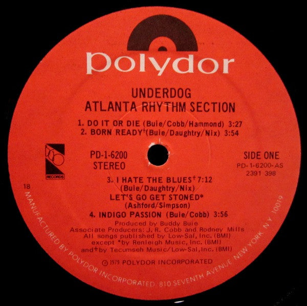 Atlanta Rhythm Section ‎– Underdog 1979 Southern Rock ( Clearance Vinyl ) dirty cover