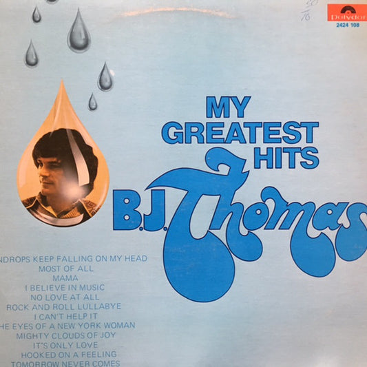 B.J. Thomas ‎– My Greatest Hits  - 1975- Pop Rock (vinyl)