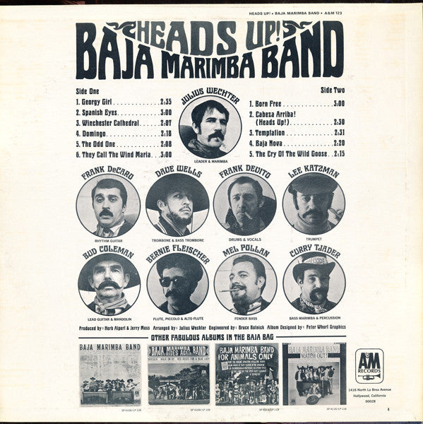 Baja Marimba Band – Heads Up!-1967=Latin Jazz (Clearance Vinyl)
