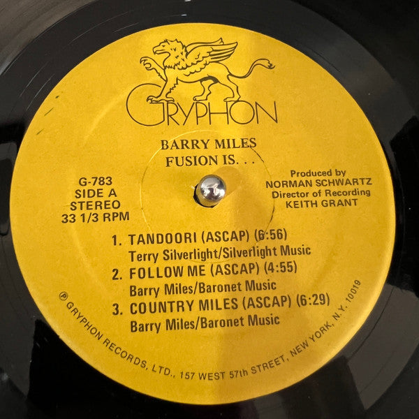 Barry Miles – Fusion Is... – 1977 – Jazz Fusion (Vinyl) Near Mint