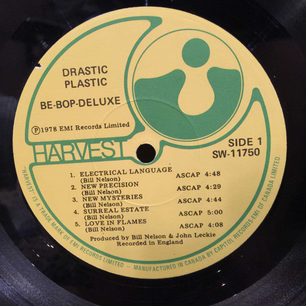 Be-Bop Deluxe Drastic Plastic 1978 Electronic, Rock Style: Rock & Roll, Pop Rock, Synth-pop (Vinyl)