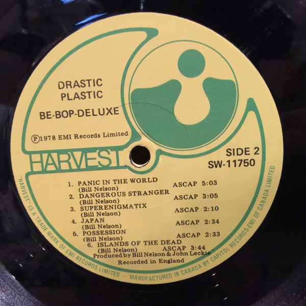 Be-Bop Deluxe Drastic Plastic 1978 Electronic, Rock Style: Rock & Roll, Pop Rock, Synth-pop (Vinyl)