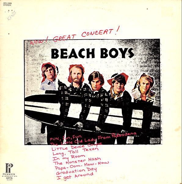 Beach Boys ‎– Wow! Great Concert! -1972-  Surf, Pop Rock (vinyl)