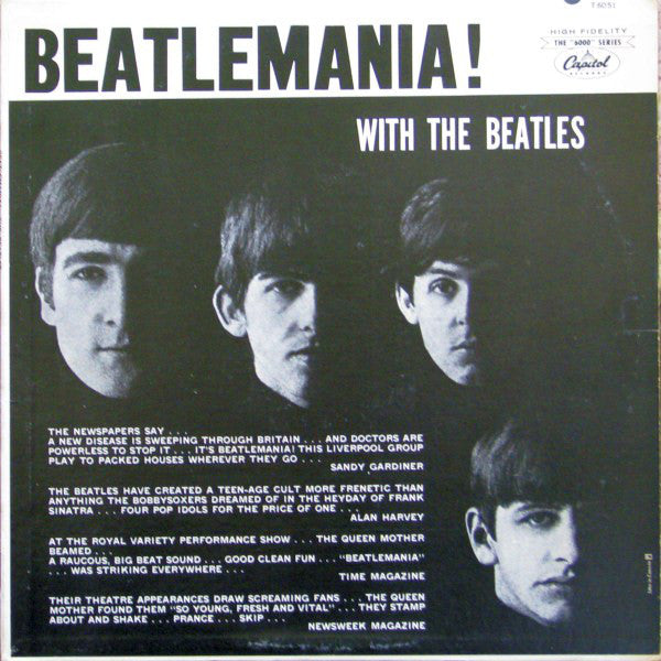 Beatles ‎– Beatlemania! With The Beatles -1963- Beat, Vocal, Pop Rock - The "6000" Series – Rainbow label (Vinyl) scuffing
