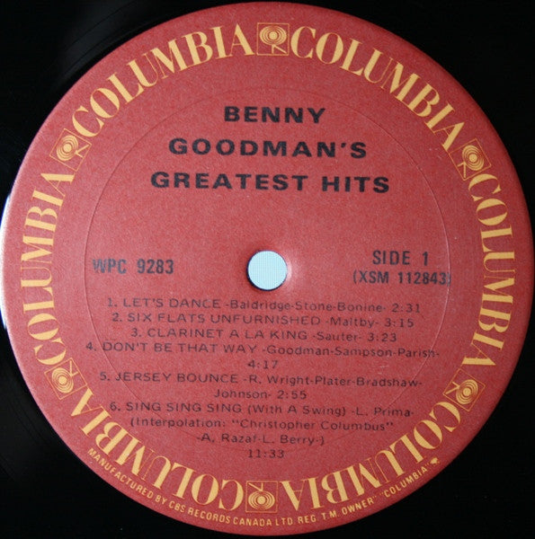 Benny Goodman – Benny Goodman’s Greatest Hits – 1960s – Jazz / Swing (vinyl) Near Mint