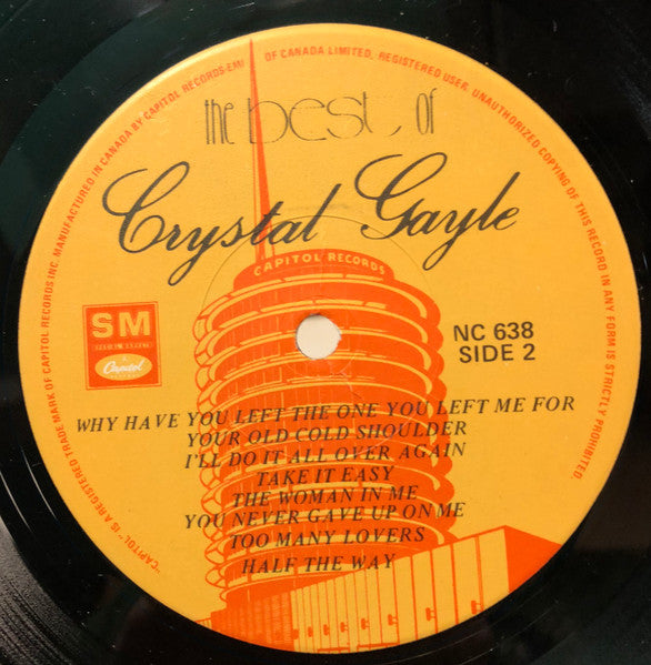 Crystal Gayle  - Best Of Crystal Gayle -1983- Folk, Country ( Clearance vinyl )