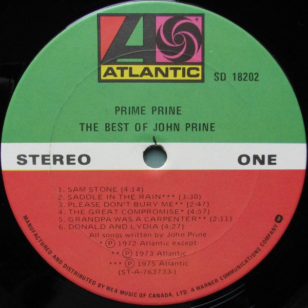 John Prine - The Best of John Prine - 1976 Folk (vinyl)