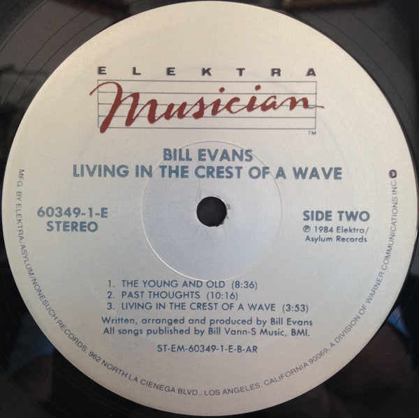 BILL EVANS – Living in the Crest of a Wave 1984, Jazz Fusion / Electric (vinyl)